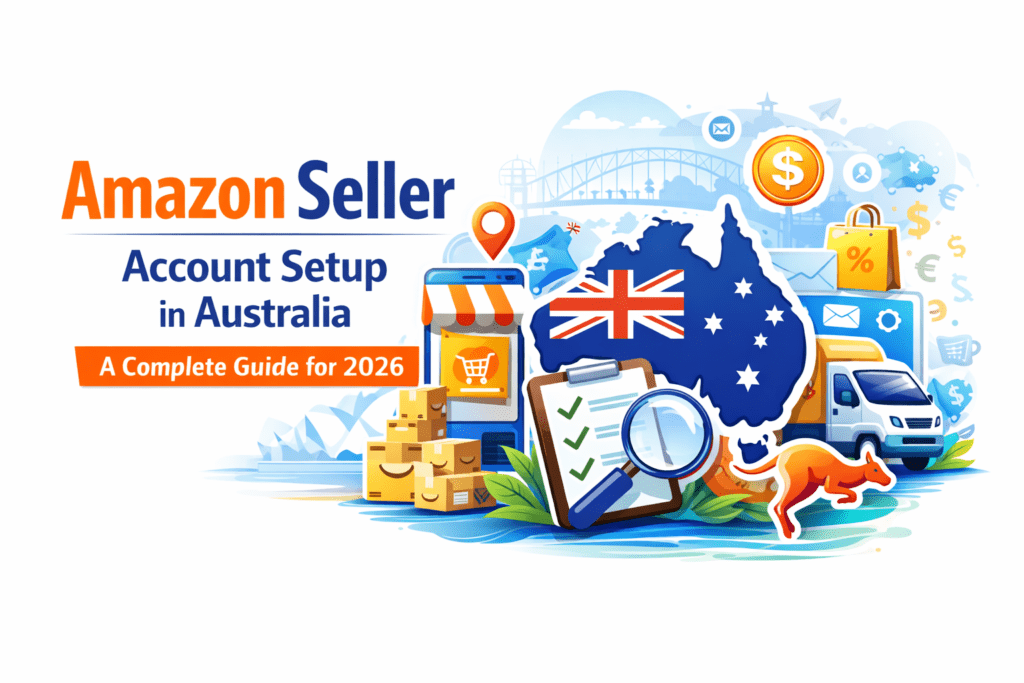 Amazon seller account setup dashboard for marketplace launch