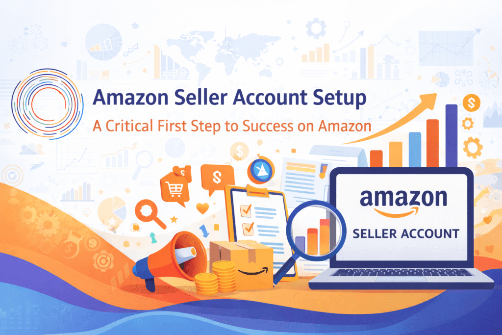 Amazon seller account setup dashboard for marketplace launch